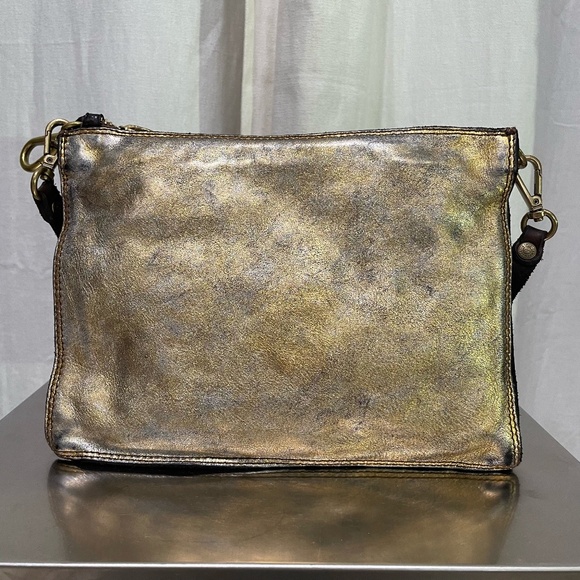 Metallic Gold Leather Campomaggi Shoulder Bag - Picture 1 of 3